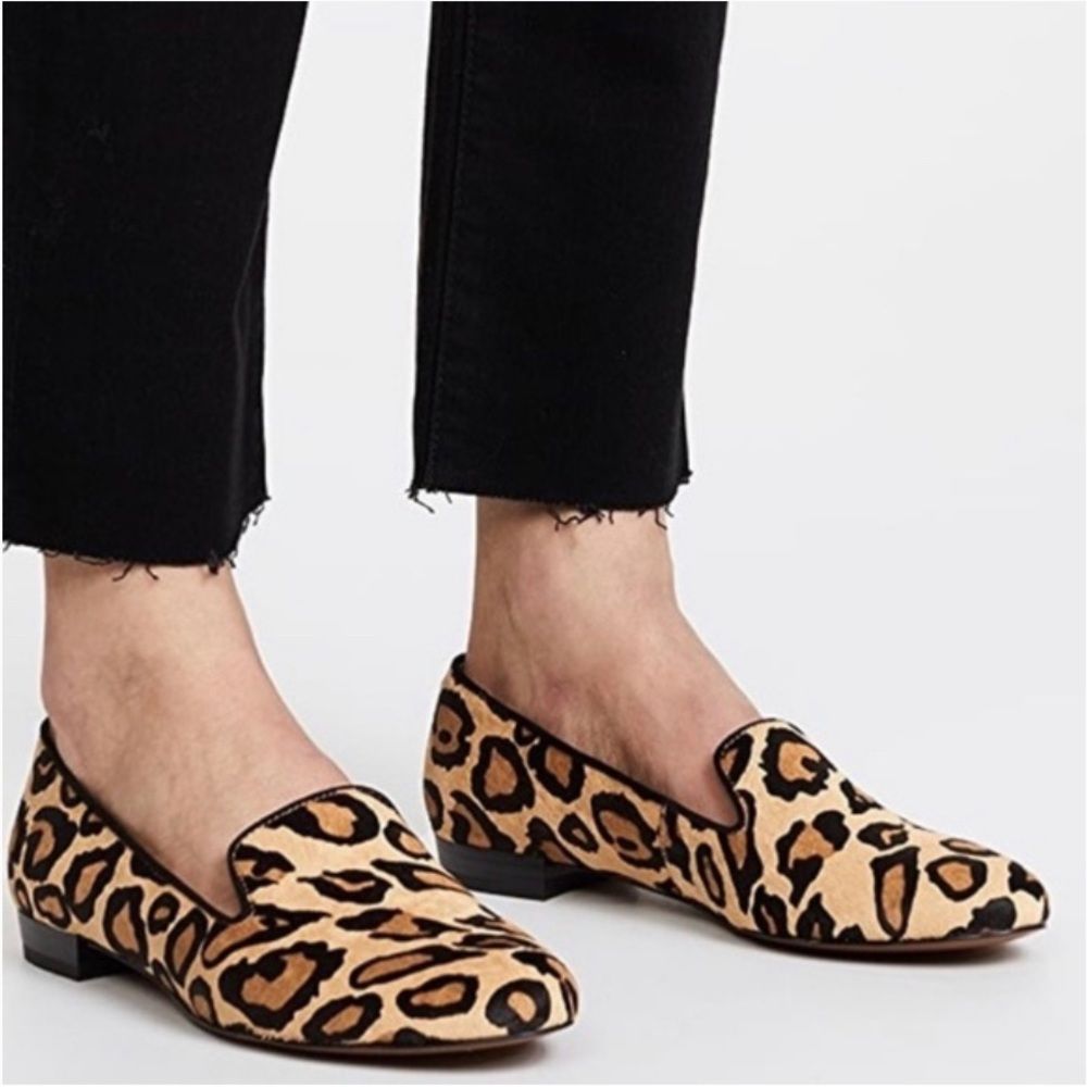 women’s SAM EDELMAN Leopard Slip On Loafer Flats size 8.5 like new